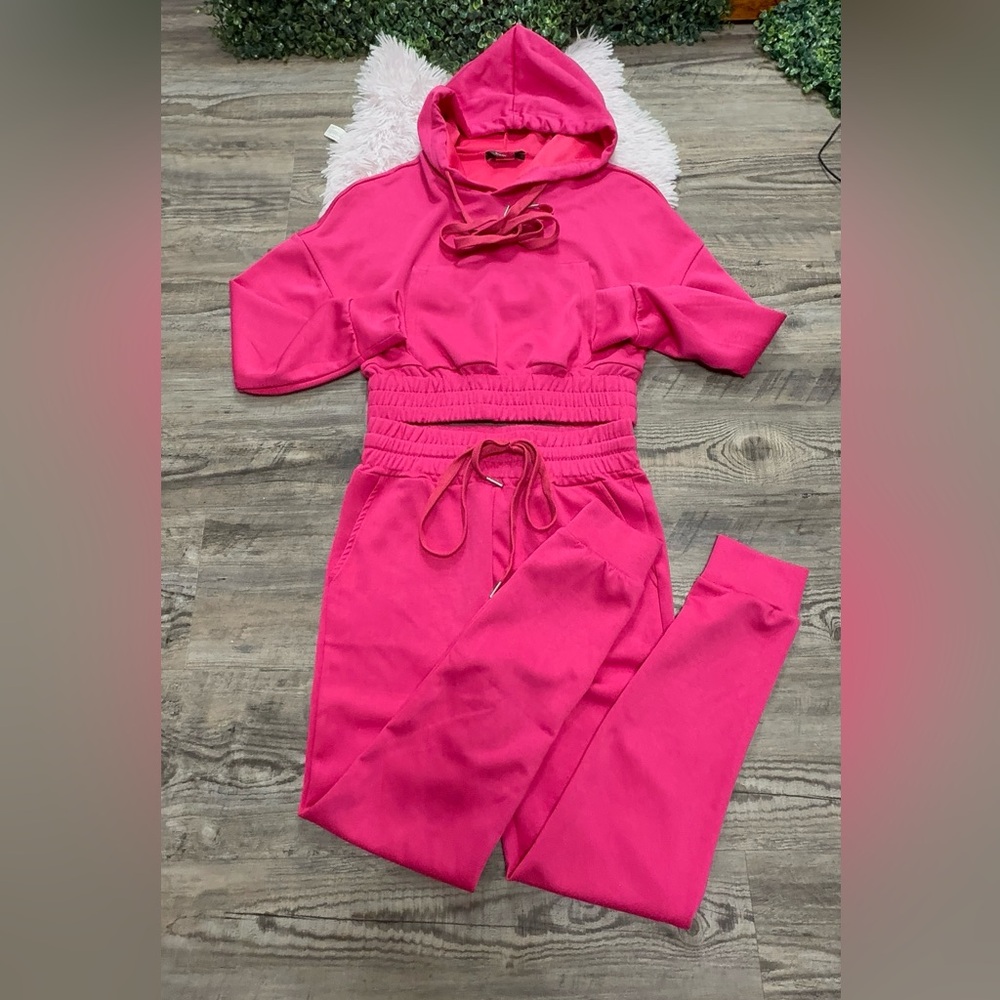 Pink Hooded Jumpsuit